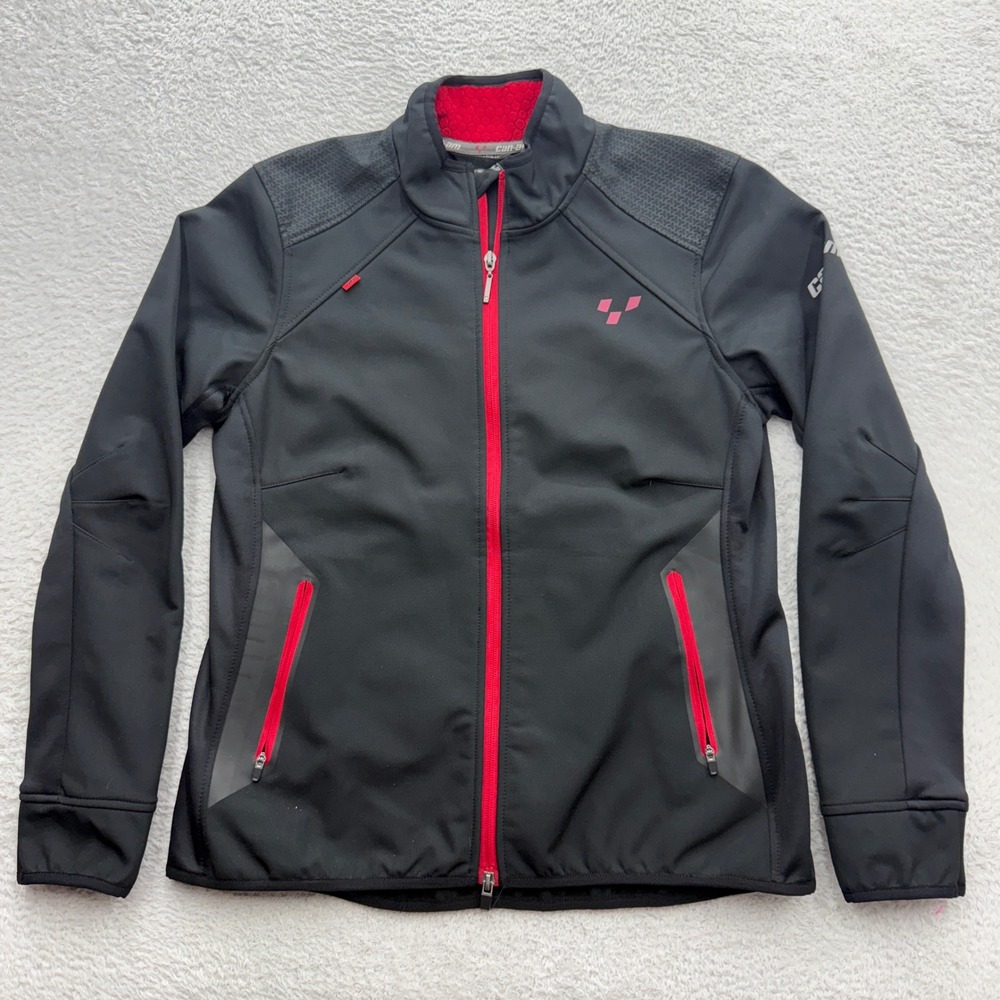 Can-Am BRP Womens Black Red Softshell Performance Full Zip Jacket Size Large
